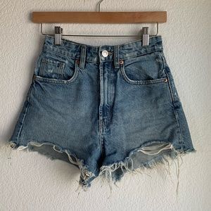 Zara High Rise Denim Shorts